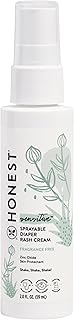 The Honest Company Baby Diaper Rash Cream Spray | Moisturizing + Calming Zinc Oxide | Hypoallergenic, Dermatologist Tested, Cruelty Free | 2 fl oz