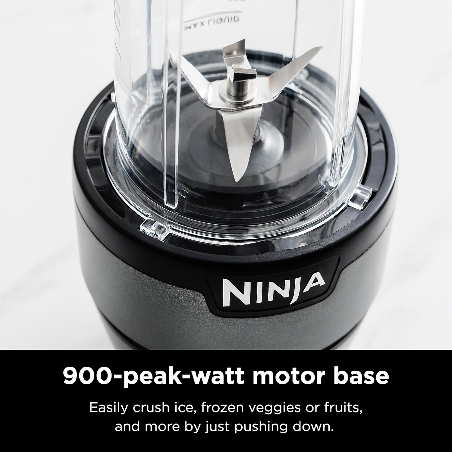 Ninja BN301 Nutri-Blender Plus Compact Personal Blender, 900-Peak-Watt Motor, Frozen Drinks, Smoothies, Sauces & More, (3) 20 oz. To-Go Cups, (2) Spout-Lids (1) Storage-Lid, Dishwasher Safe, Silver-3