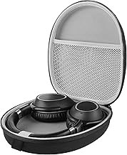 Linkidea Headphones Carrying Case Compatible with Sennheiser, AKG, Audio-Technica, JBL, Grado, Sony Case, Protective Hard Shell Travel Bag with Cable, Charger Storage (Black)