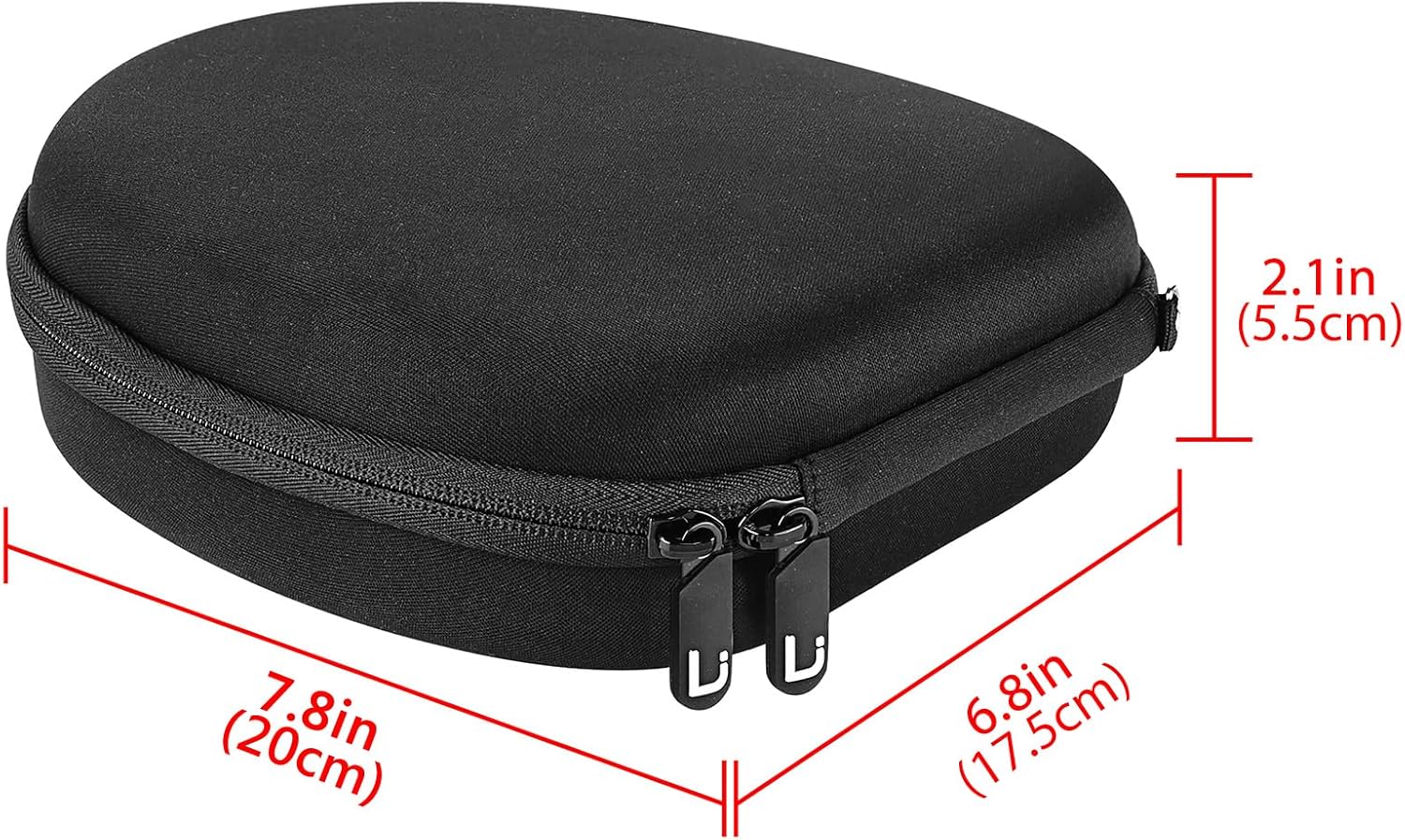 Linkidea Headphones Carrying Case Compatible with Sennheiser, AKG, Audio-Technica, JBL, Grado, Sony Case, Protective Hard Shell Travel Bag with Cable, Charger Storage (Black)-3