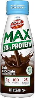 BOOST Glucose Control Max 30g Protein Nutritional Drink, Rich Chocolate, 11 Fl Oz (Pack of 12)