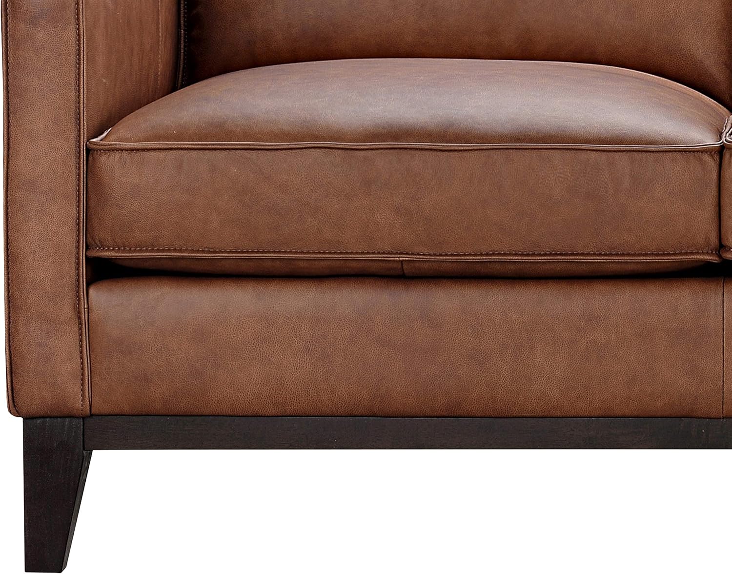 Pimlico 100 Percent Top Grain Leather L-Shaped Sectional with Chaise, Right Arm Facing, Brown-5