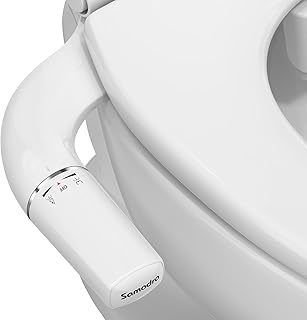 SAMODRA Ultra-Slim Bidet Attachment for Toilet - Dual Nozzle (Frontal & Rear Wash) Hygienic Bidets for Existing Toilets - Adjustable Water Pressure Fresh Water Toilet Bidet - Easy to Install