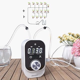 JAKEMY Automatic Drip Irrigation Kit,Mini Size Big Power Houseplants Self Watering System with 1-23 Hour & 1-30 Day Interval Programmable Timer,for 15 Potted Plants Clear