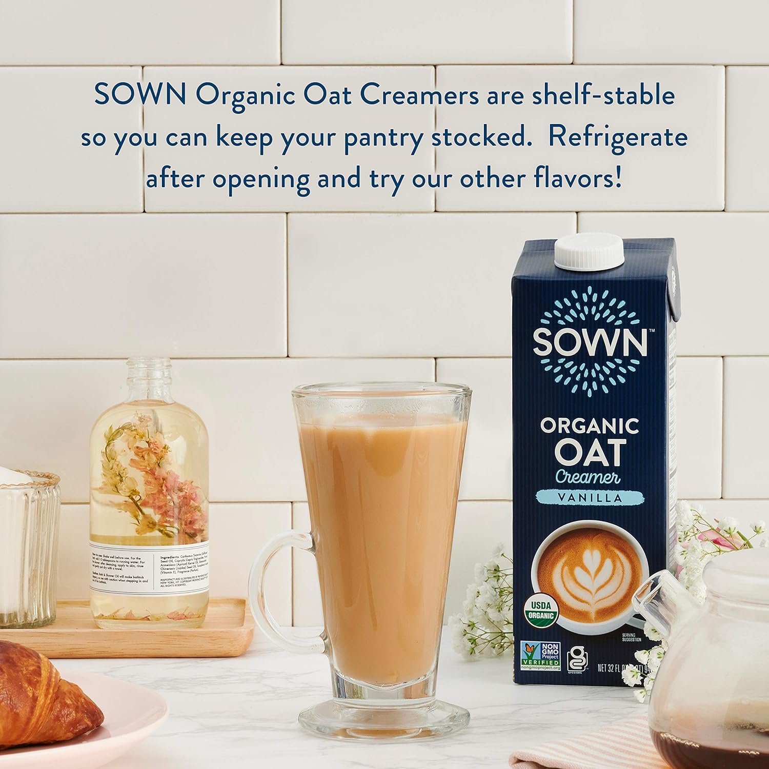 SOWN Organic Oat Creamer Vanilla - Barista Oat Milk Non Dairy Coffee Creamer - Plant Based, Dairy-Free, Vegan, Gluten-Free, Non-GMO, Shelf Stable - 32oz (Pack of 3)-5