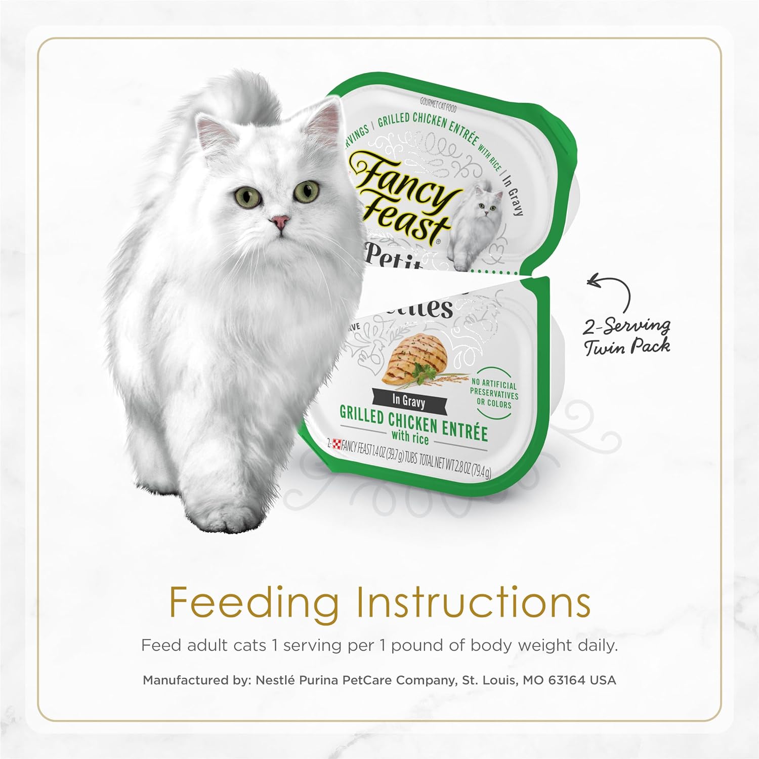 Purina Fancy Feast Gourmet Wet Cat Food Variety Pack, Petites Gravy Collection, break-apart tubs, 48 servings - 2.8 Ounce (Pack of 48)-6