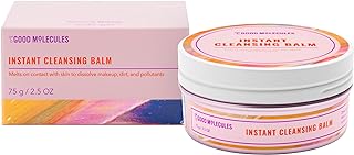 Good Molecules Instant Cleansing Balm - Facial Cleanser and Makeup Remover with Shea Butter, Sea Buckthorn, and Camellia Oils - Skincare for Face and Eyes