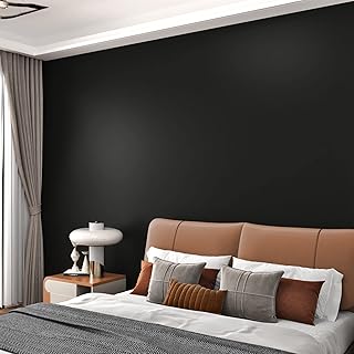 WESTICK Matte Black Wallpaper Peel and Stick Modern Black Contact Paper for Cabinets Waterproof Wall Paper Sticker Pull and Stick Adhesive Wallpaper for Bedroom Walls Countertops Apartment 15.8"x78"