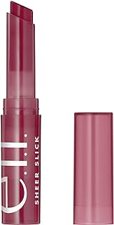 e.l.f. Sheer Slick Lipstick, Hydrating Lipstick For Sheer Color With A Shiny Finish, Infused With Vitamin E, Vegan & Cruelty-free, Black Cherry