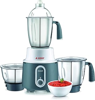 Judge Delight Wet/Dry 3-Jar Mixer Grinder Powerful 750 Watts Motor, Stainless Steel Blades and Jars, Modern Elegant Design, 110v for USA