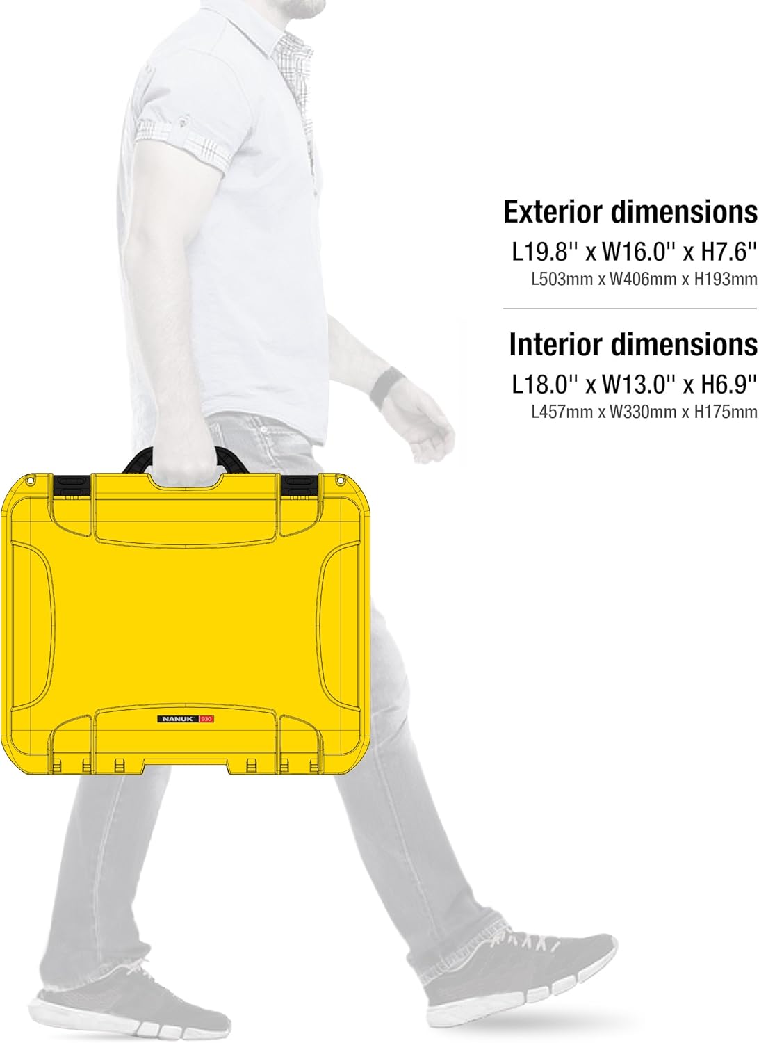 Nanuk Waterproof Hard Case with Foam Insert for DJI Ronin RS 2 and Pro Combo Version - Yellow (930-RONS24)-6