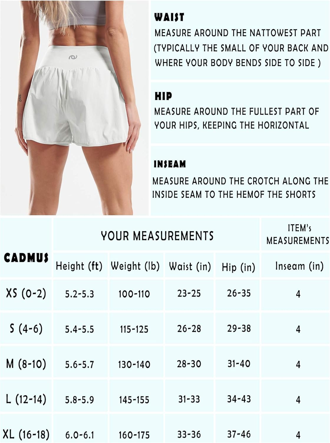 CADMUS 2 in 1 Women's Workout Shorts for Athletic Gym Running Shorts with Phone Pockets-3