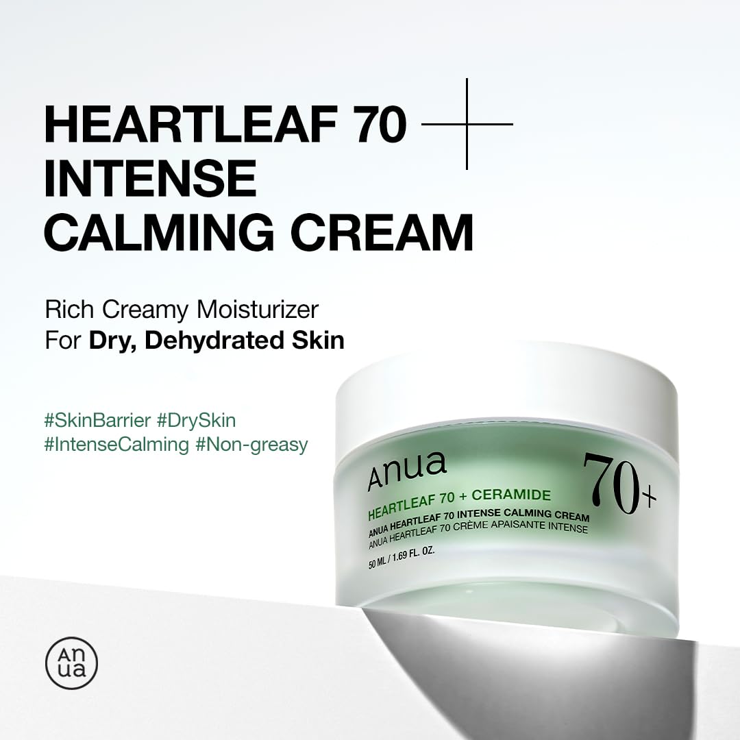 ANUA Heartleaf 70 Intense Calming Cream with Ceramide, Panthenol, Heartleaf extract, Korean Skin care - (50ml /1.69Fl. Oz)-2