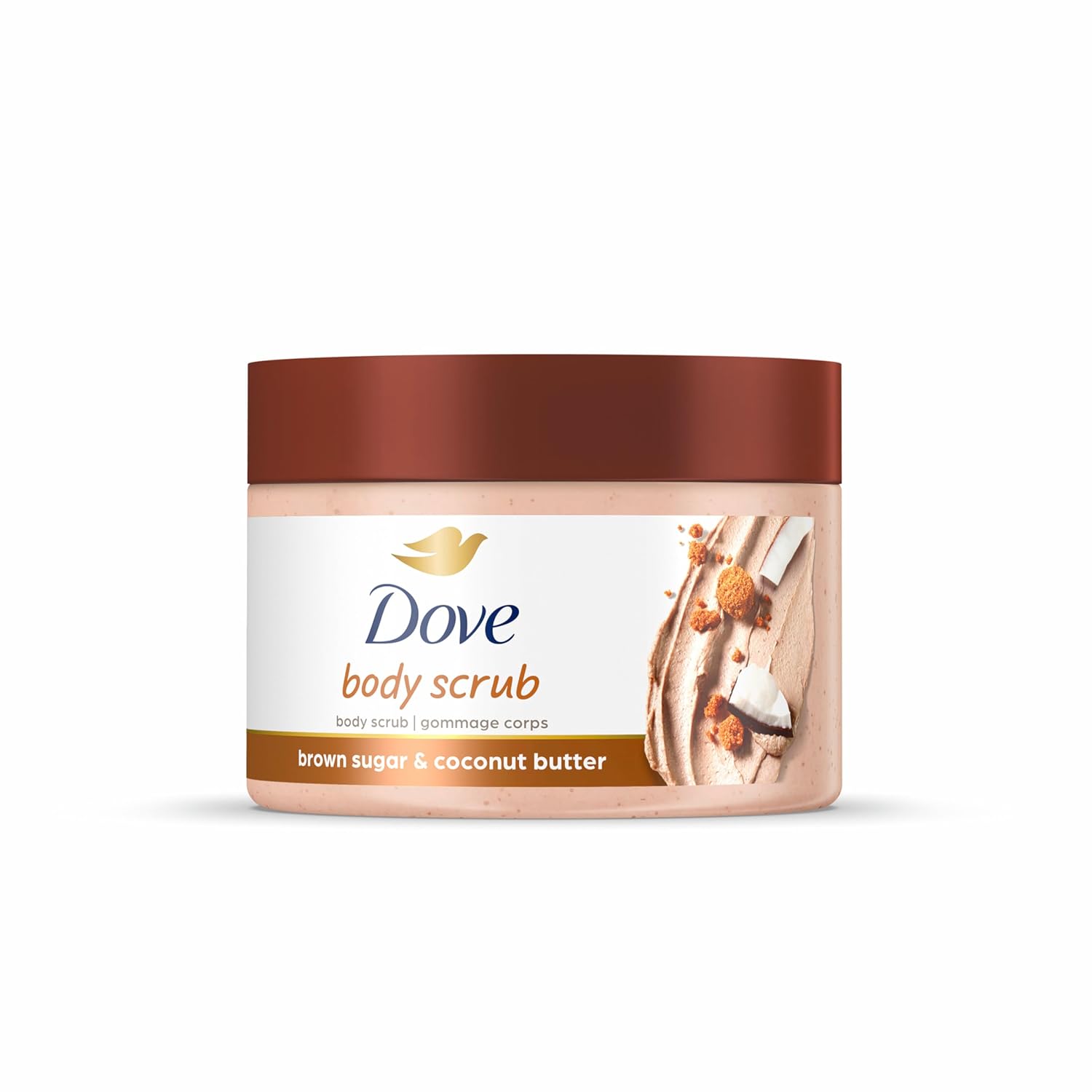 Dove Scrub Brown Sugar & Coconut Butter For Silky Smooth Skin Body Scrub Exfoliates & Restores Skin's Natural Nutrients 10.5 oz-0