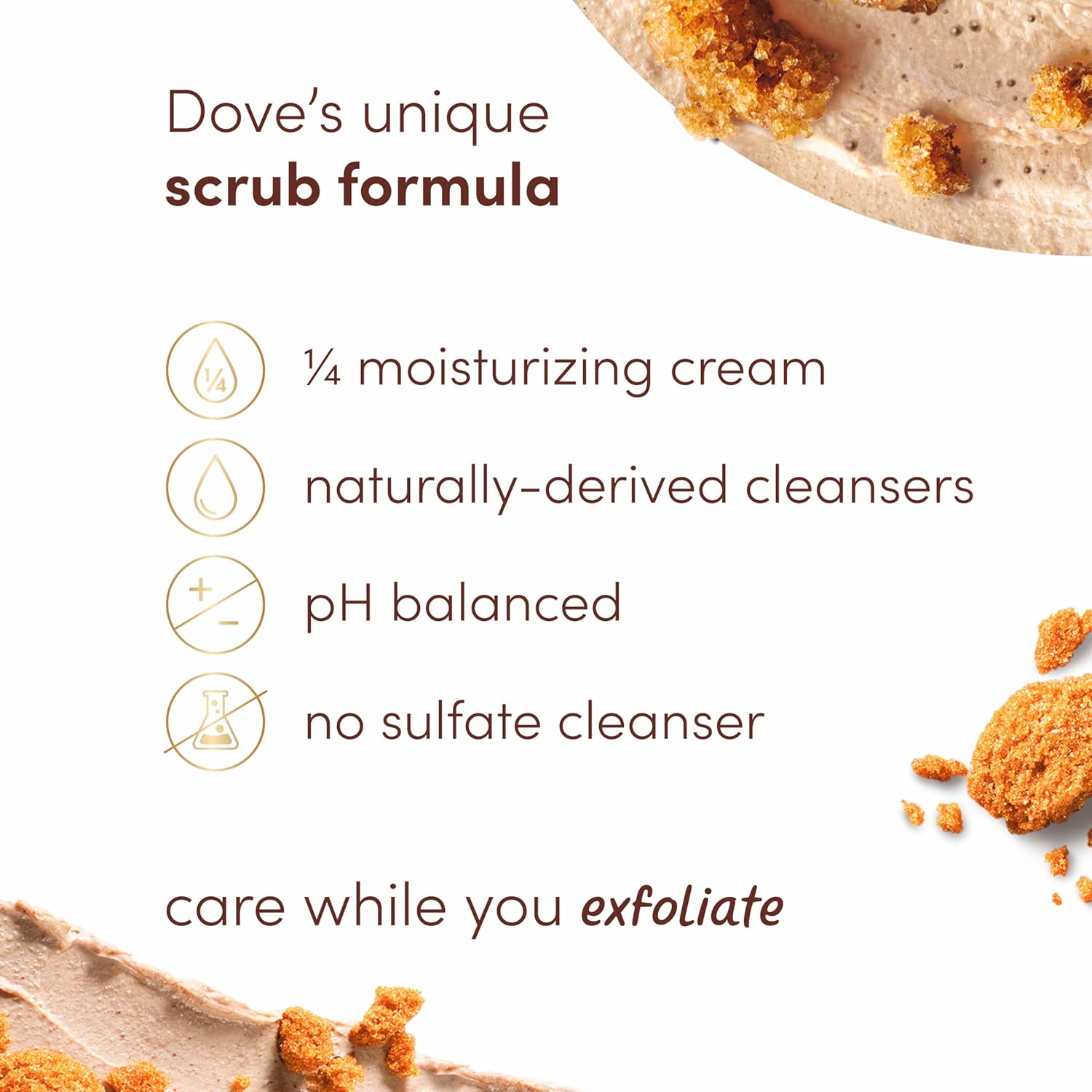 Dove Scrub Brown Sugar & Coconut Butter For Silky Smooth Skin Body Scrub Exfoliates & Restores Skin's Natural Nutrients 10.5 oz-4