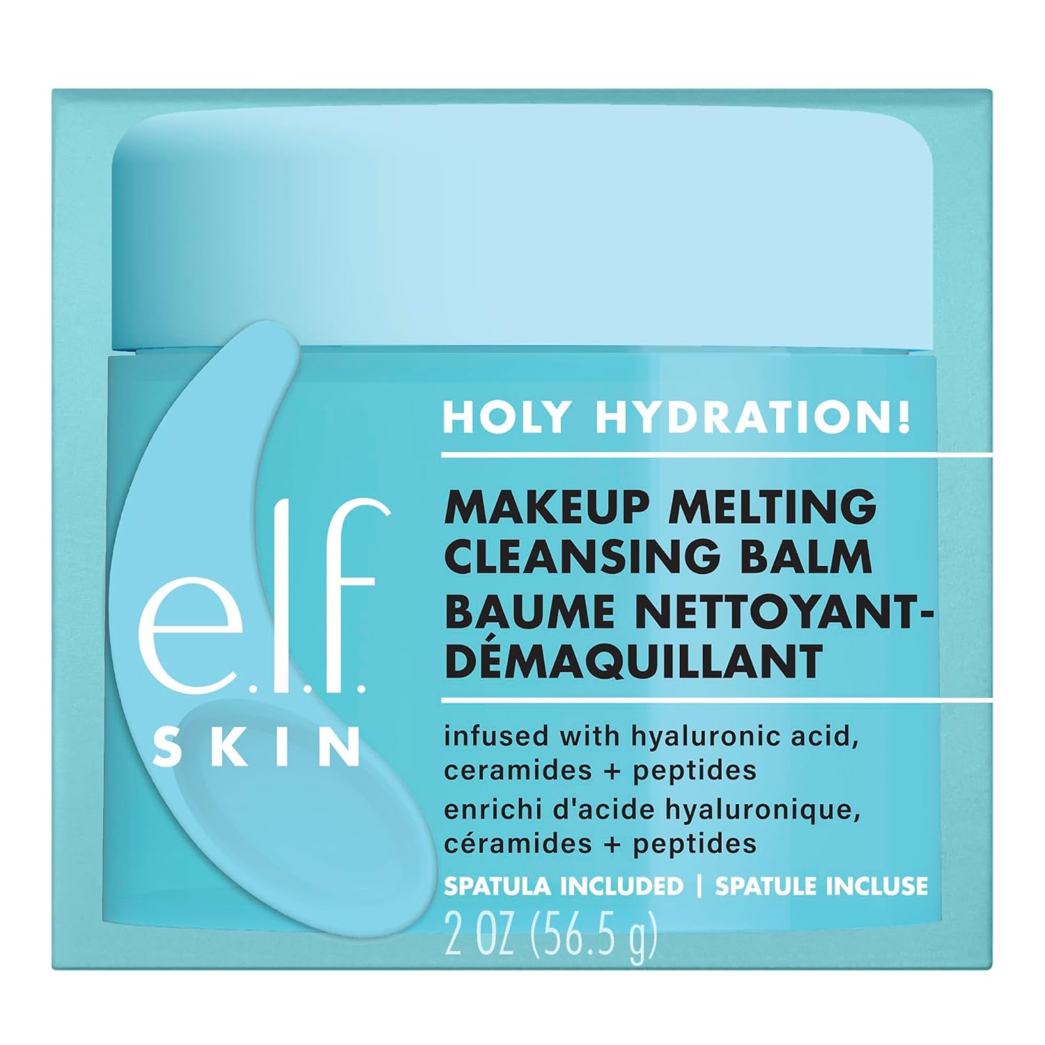 e.l.f. Holy Hydration! Makeup Melting Cleansing Balm, Face Cleanser & Makeup Remover, Infused with Hyaluronic Acid to Hydrate Skin, 2 Oz-0