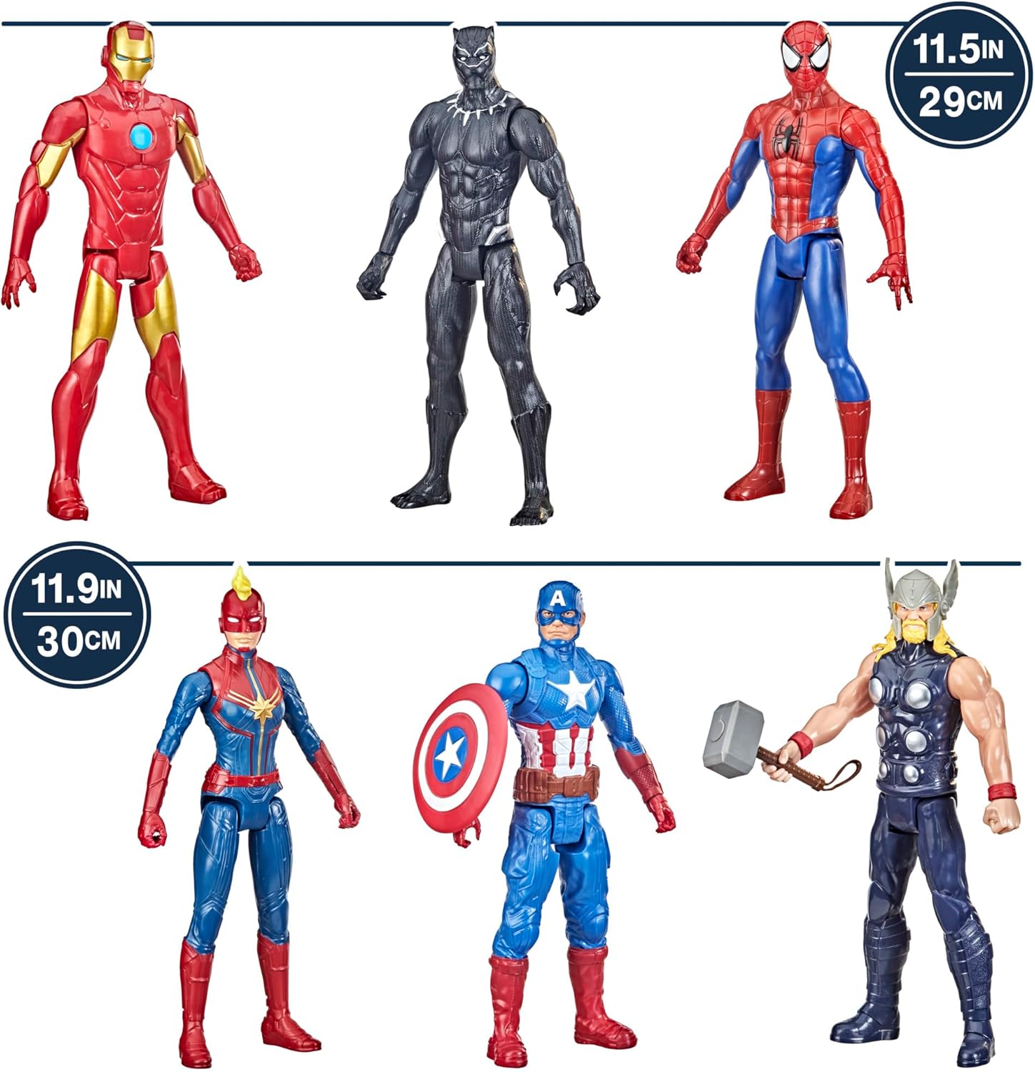 Marvel Titan Hero Series Action Figure Multipack, 6 Action Figures, 12-Inch Toys, Inspired By Marvel Comics, For Kids Ages 4 And Up (Amazon Exclusive)-1