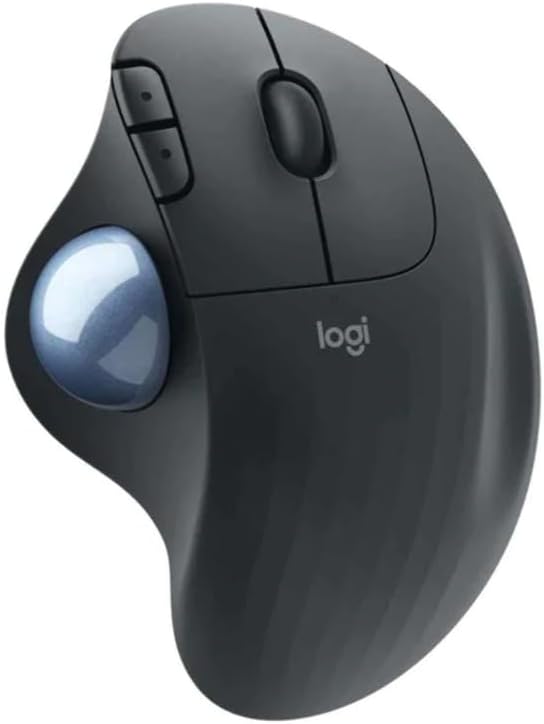 Logitech M575 Ergonomic Wireless Trackball USB Mouse, Black (910-005869)-1