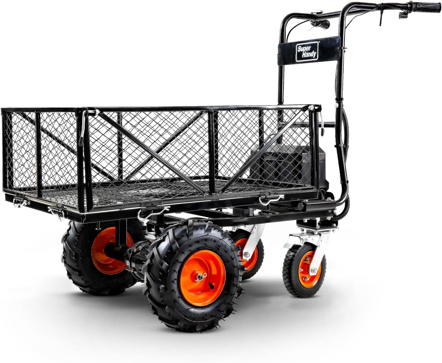 SuperHandy Utility Service Cart Power Wagon Wheelbarrow Electric 48V DC Li-Ion Powered 660Lbs Load and 1000Lbs+ Hauling Capacity Farm and Garden All Purpose Modular Cargo Bed-0