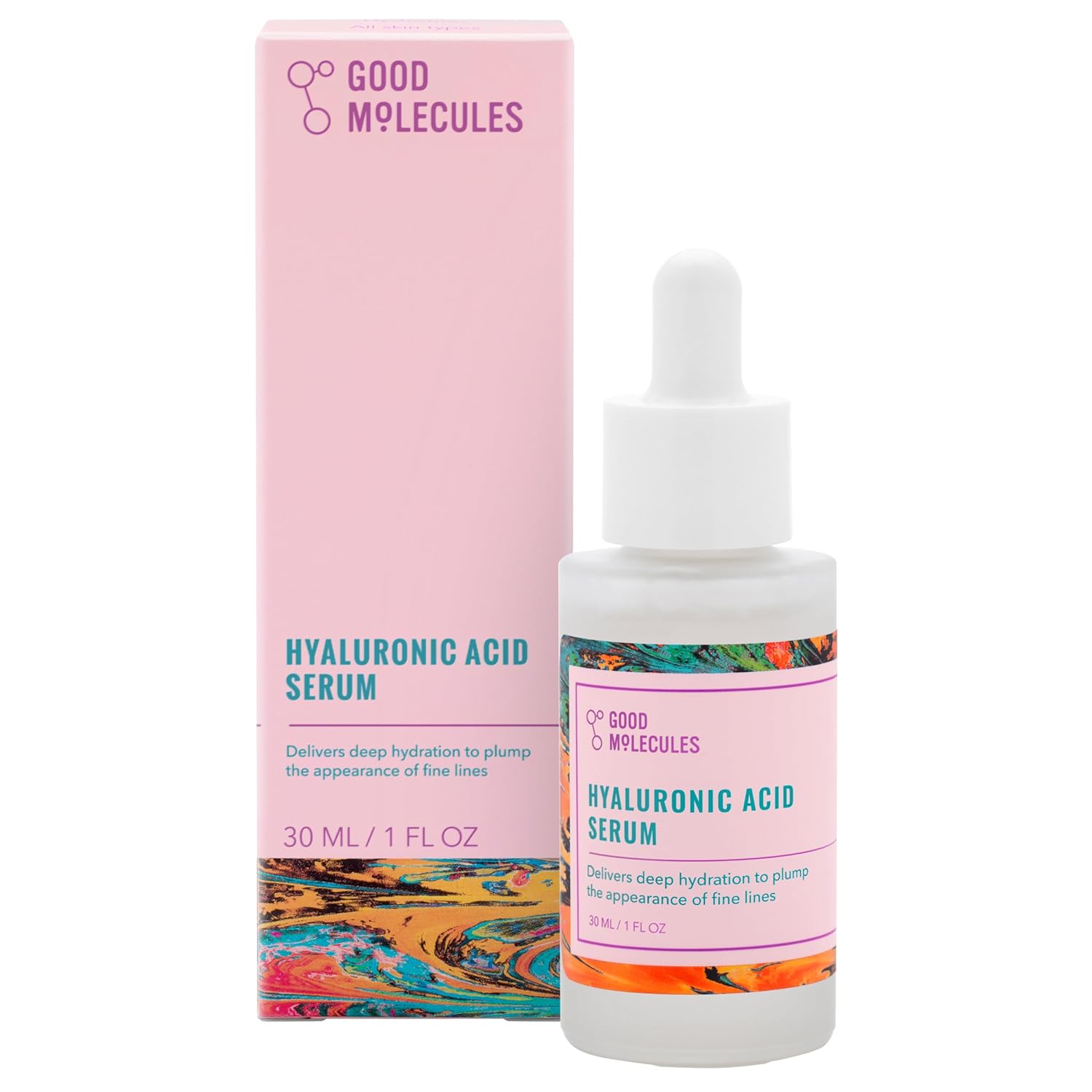 Good Molecules Hyaluronic Acid Serum - Hydrating, Non-greasy formula to Moisturize, Plump - 1% HA, Anti-aging, Water-Based Skincare for Face-0