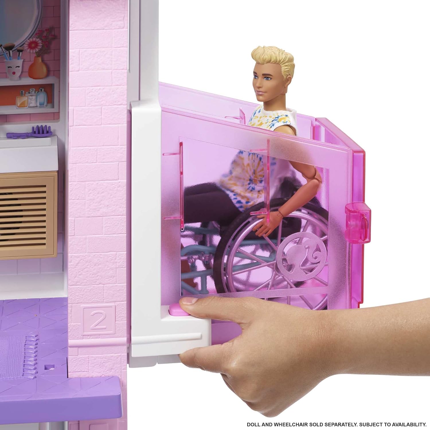 Barbie DreamHouse, Doll House Playset with 75+ Toy Furniture & Accessories, 10 Play Areas, Lights & Sounds, Wheelchair-Accessible Elevator (Amazon Exclusive)-4