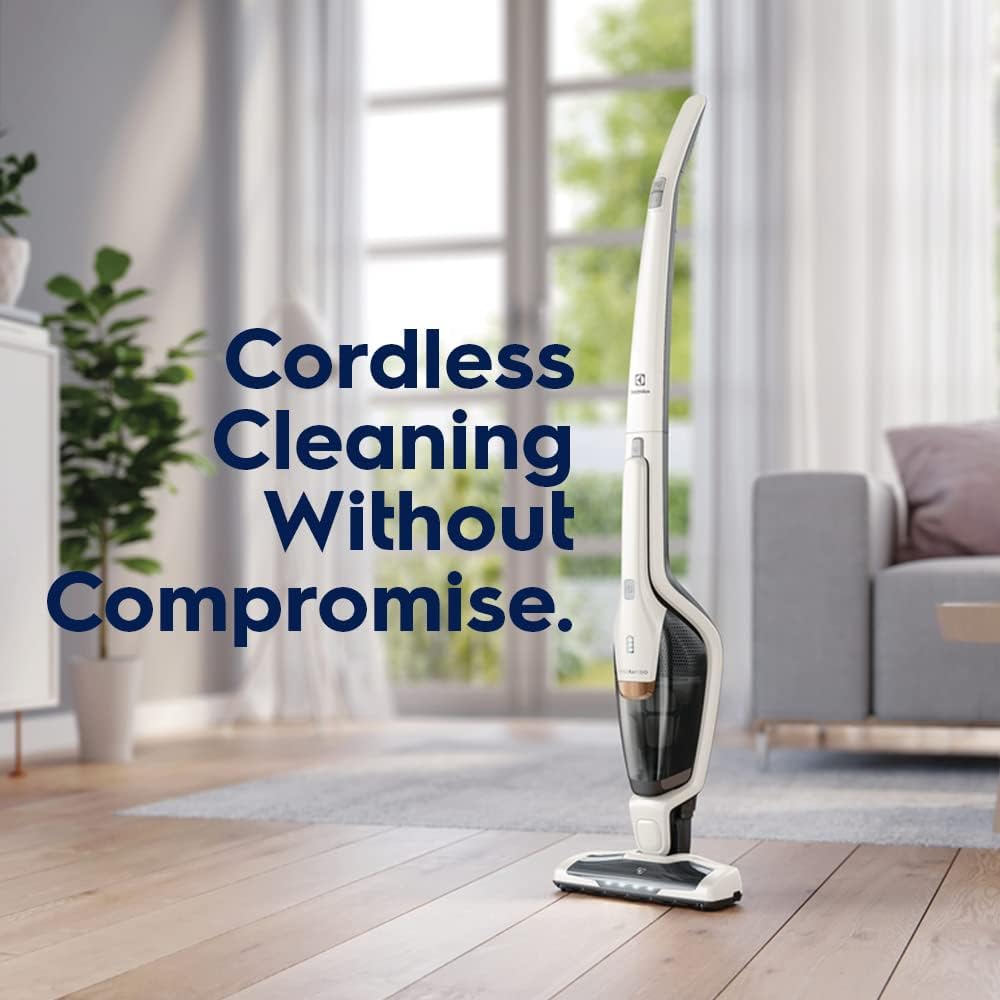 Electrolux Ergorapido Stick Vacuum Cleaner, Lightweight Cordless Vacuum with LED Nozzle Lights and Turbo Battery Power, for Carpets and Hard Floors, in Satin White-7