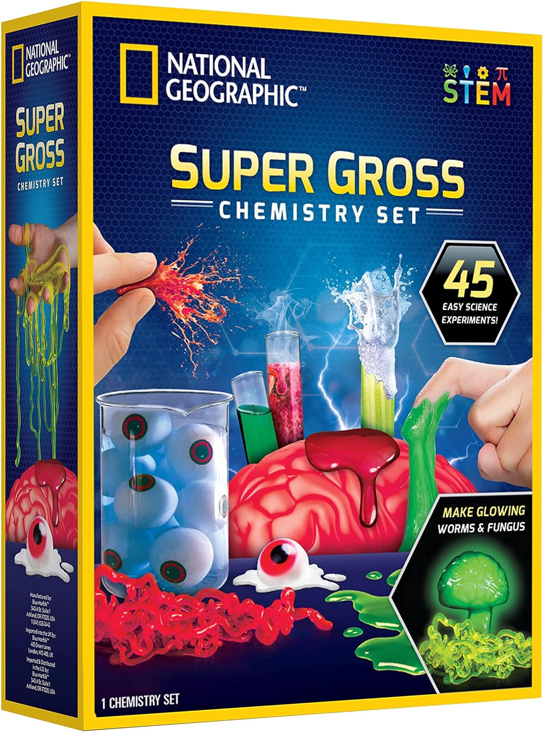 NATIONAL GEOGRAPHIC Gross Science Kit - 45 Gross Science Experiments- Dissect a Brain, Make Slime, Creepy STEM Project Gifts for Boys and Girls, Halloween Activities for Kids 8-12 (Amazon Exclusive)-0