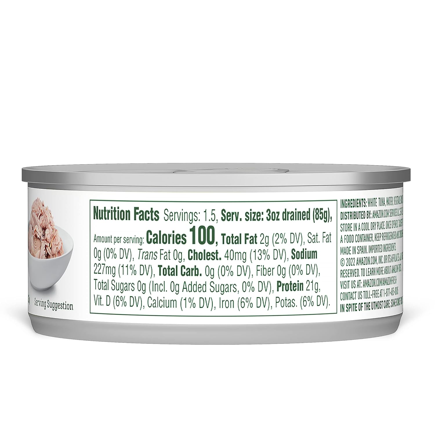 Amazon Fresh, Solid White Albacore Tuna, 5 Oz-1