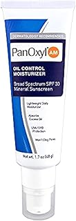 PanOxyl Oil Control Daily Moisturizer, Mattifying Lightweight Facial Moisturizer, Shine Control, Non Comedogenic, Won’t Clog Pores, SPF 30, 1.7 Oz
