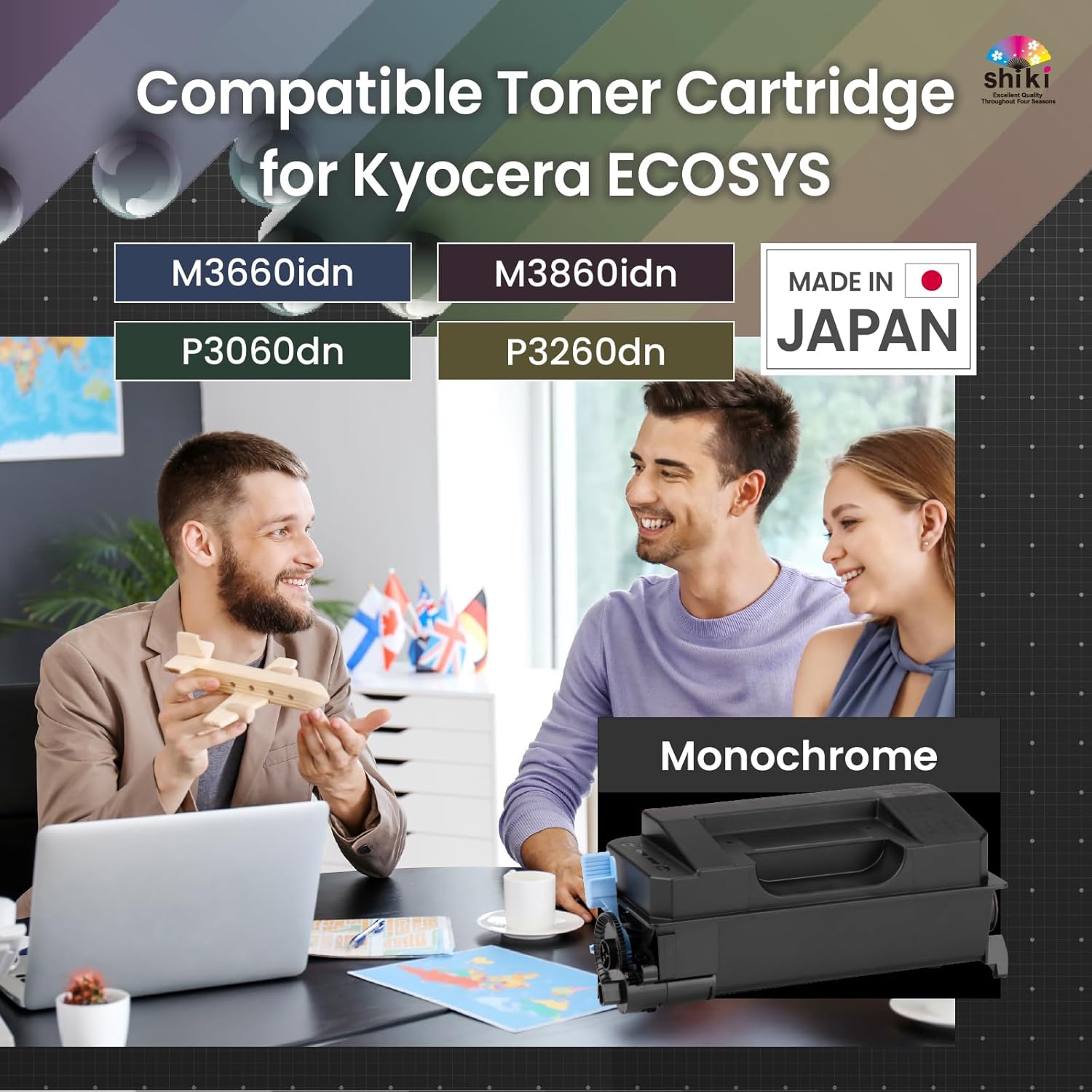 SHIKI Compatible Toner Cartridge for Kyocera ECOSYS M3660idn/M3860idn/P3260dn/P3060dn (TK3192) 25,000 Pages (Monochrome)-1