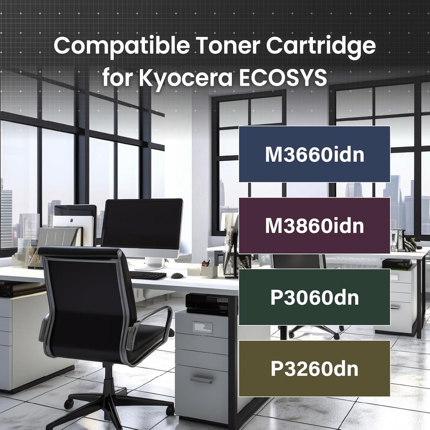 SHIKI Compatible Toner Cartridge for Kyocera ECOSYS M3660idn/M3860idn/P3260dn/P3060dn (TK3192) 25,000 Pages (Monochrome)-2