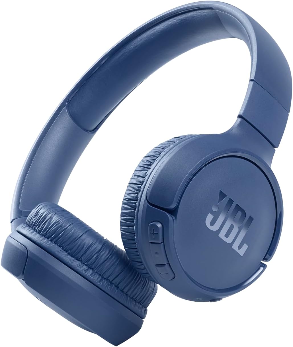 JBL Tune 510BT: Wireless On-Ear Headphones with Purebass Sound - Blue, Medium-0