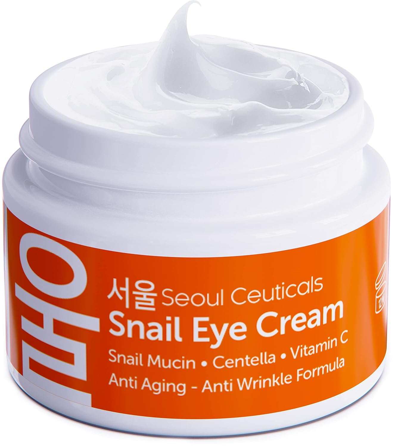 SeoulCeuticals Korean Snail Mucin Eye Cream - 97.5% Snail Filtrate K Beauty Anti Aging Under Eye Anti Wrinkle Eye Treatment Cream 0.5oz-0