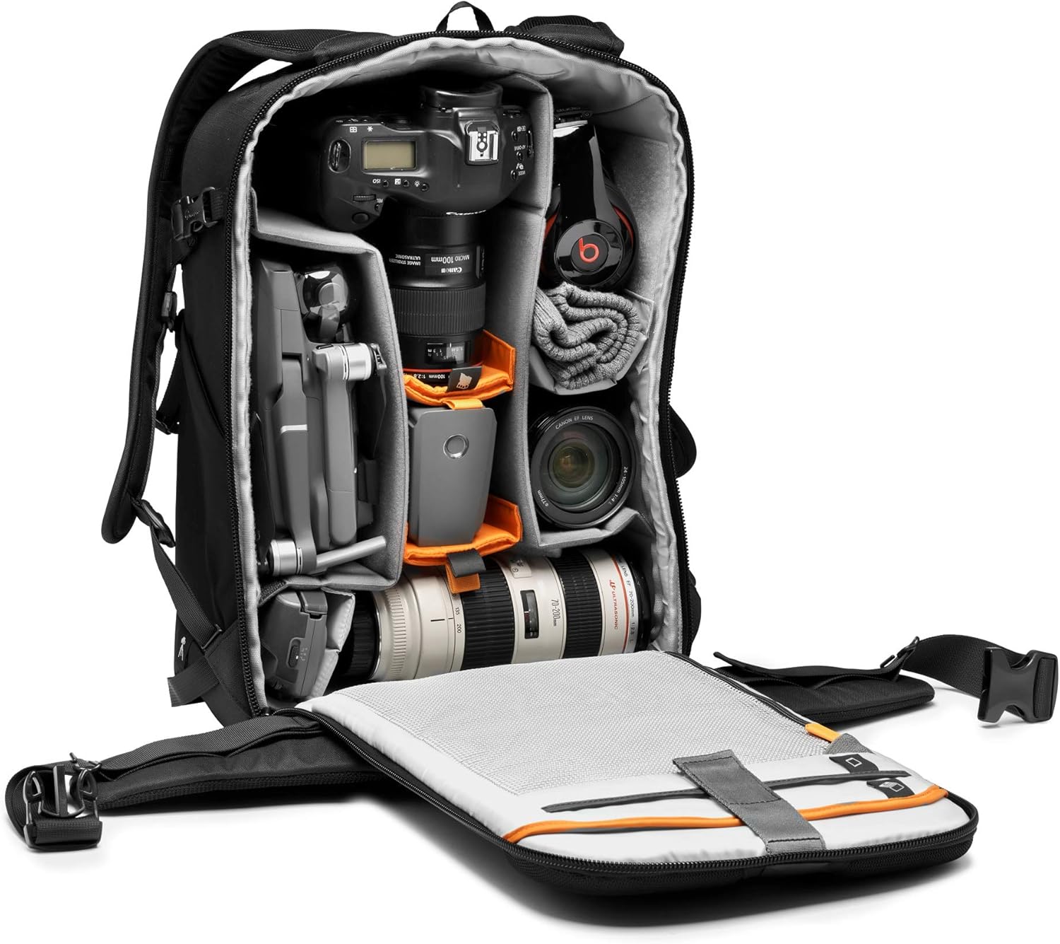 Lowepro Flipside BP 400 AW III Mirrorless and DSLR Camera Backpack - Black - with Rear Access - with Side Access - with Adjustable Dividers - for Mirrorless Like Sony α7 - LP37352-PWW-2