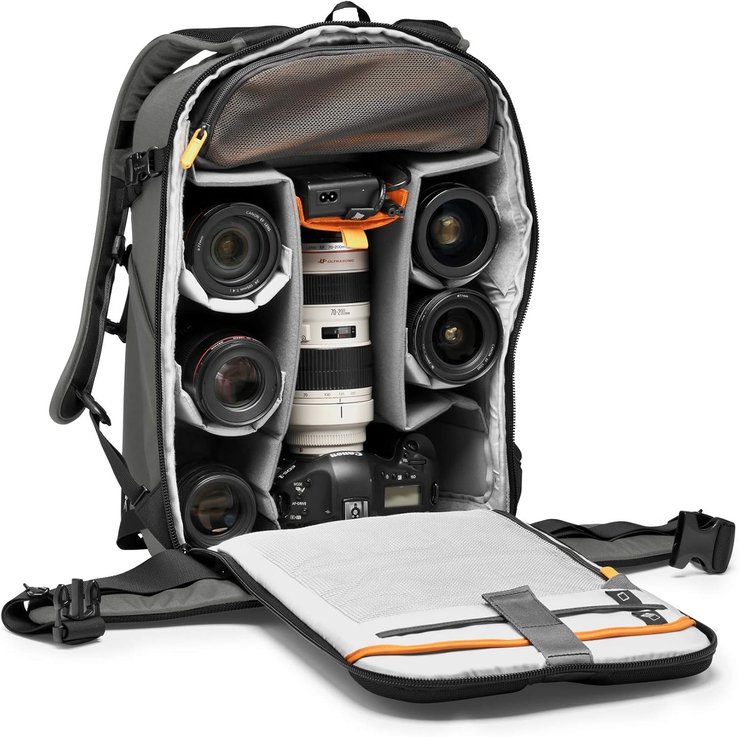 Lowepro Flipside BP 400 AW III Mirrorless and DSLR Camera Backpack - Black - with Rear Access - with Side Access - with Adjustable Dividers - for Mirrorless Like Sony α7 - LP37352-PWW-3