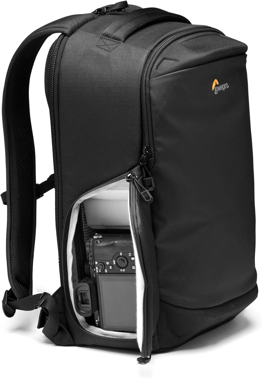 Lowepro Flipside BP 300 AW III Mirrorless and DSLR Camera Backpack - Black - with Rear Access - with Side Access - with Adjustable Dividers - for Mirrorless Like Sony α7 - LP37350-PWW-12