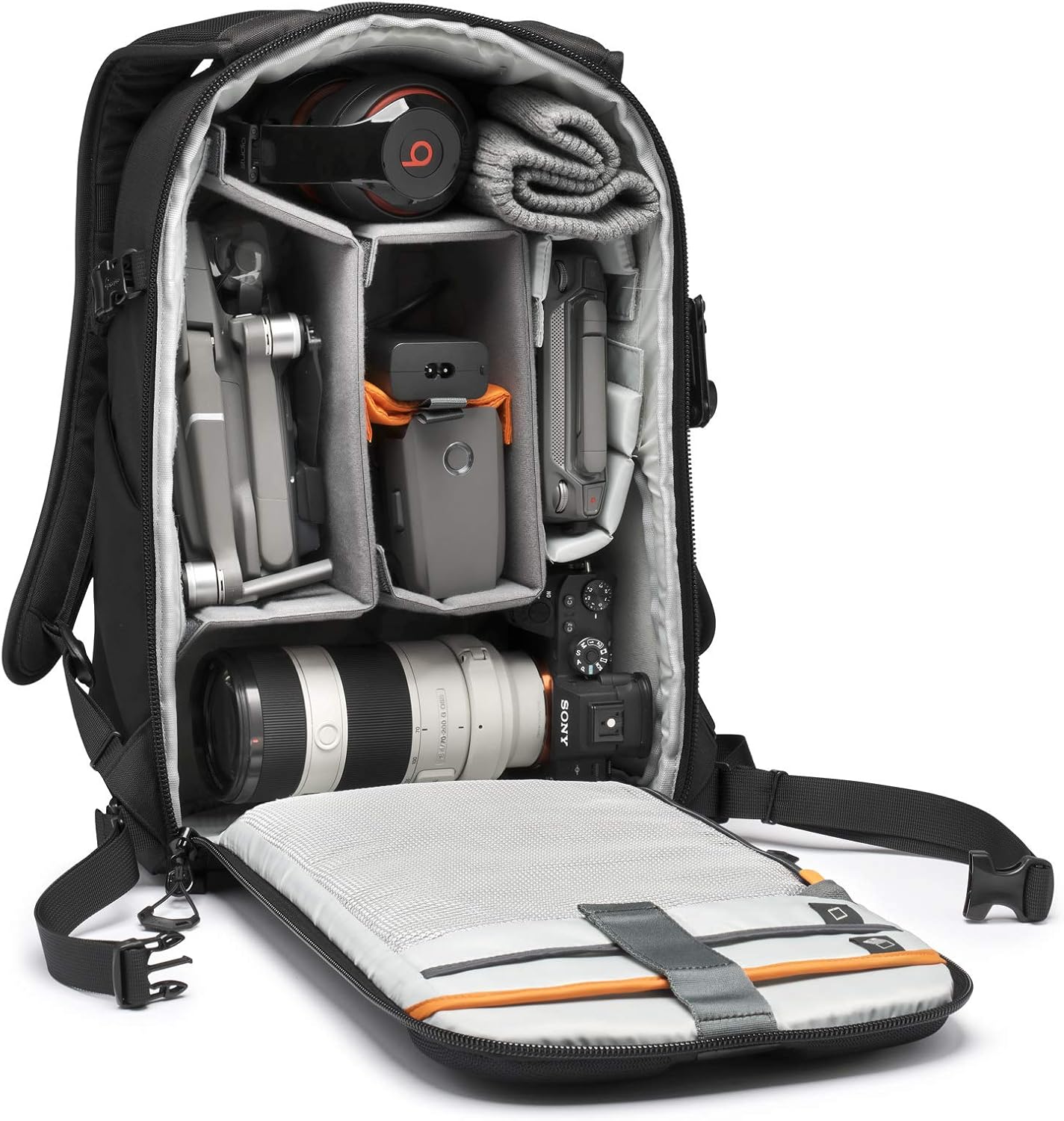 Lowepro Flipside BP 300 AW III Mirrorless and DSLR Camera Backpack - Black - with Rear Access - with Side Access - with Adjustable Dividers - for Mirrorless Like Sony α7 - LP37350-PWW-3