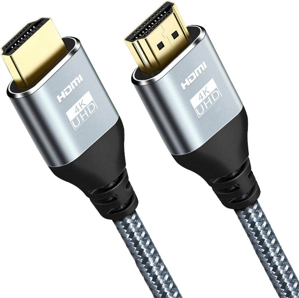 HDMI Cable 4K 60 Hz 20 ft, High Speed HDMI 2.0 Cables, 18Gbps, 4K @ 60Hz, Ultra HD, 2160P,1080P, ARC, 3D, HDCP 2.2 Cord Braided, for Laptop, Monitor, PS5, PS4, Xbox One, Fire TV-0