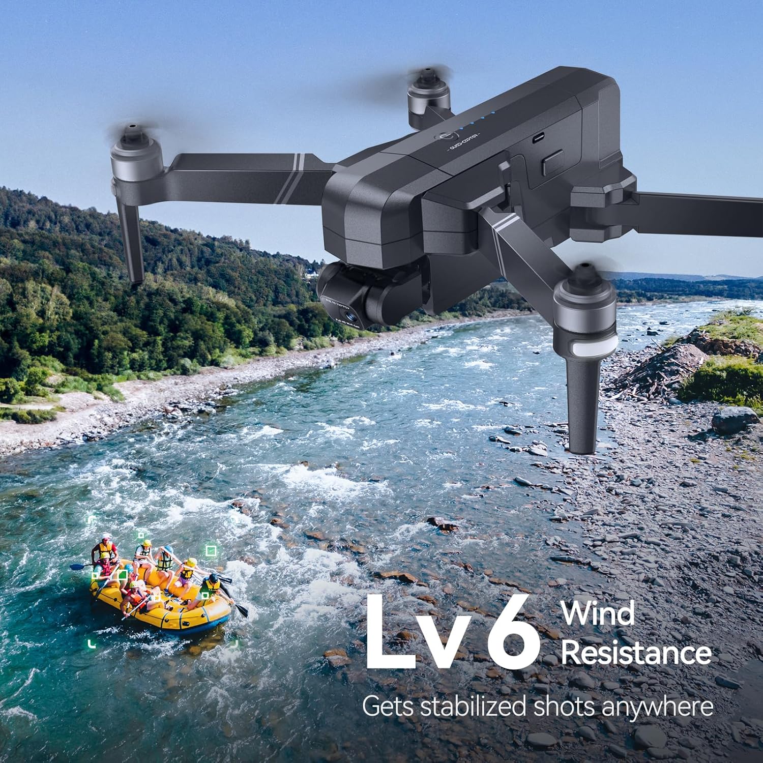 Ruko F11GIM2 Drones with Camera for Adults 4K, 64Mins Flight Time, Gimbal & EIS 4K Camera, 9842ft Digital video Transmission, GPS Auto-return Professional Quadcopter, Level 6 Wind Resistance-4