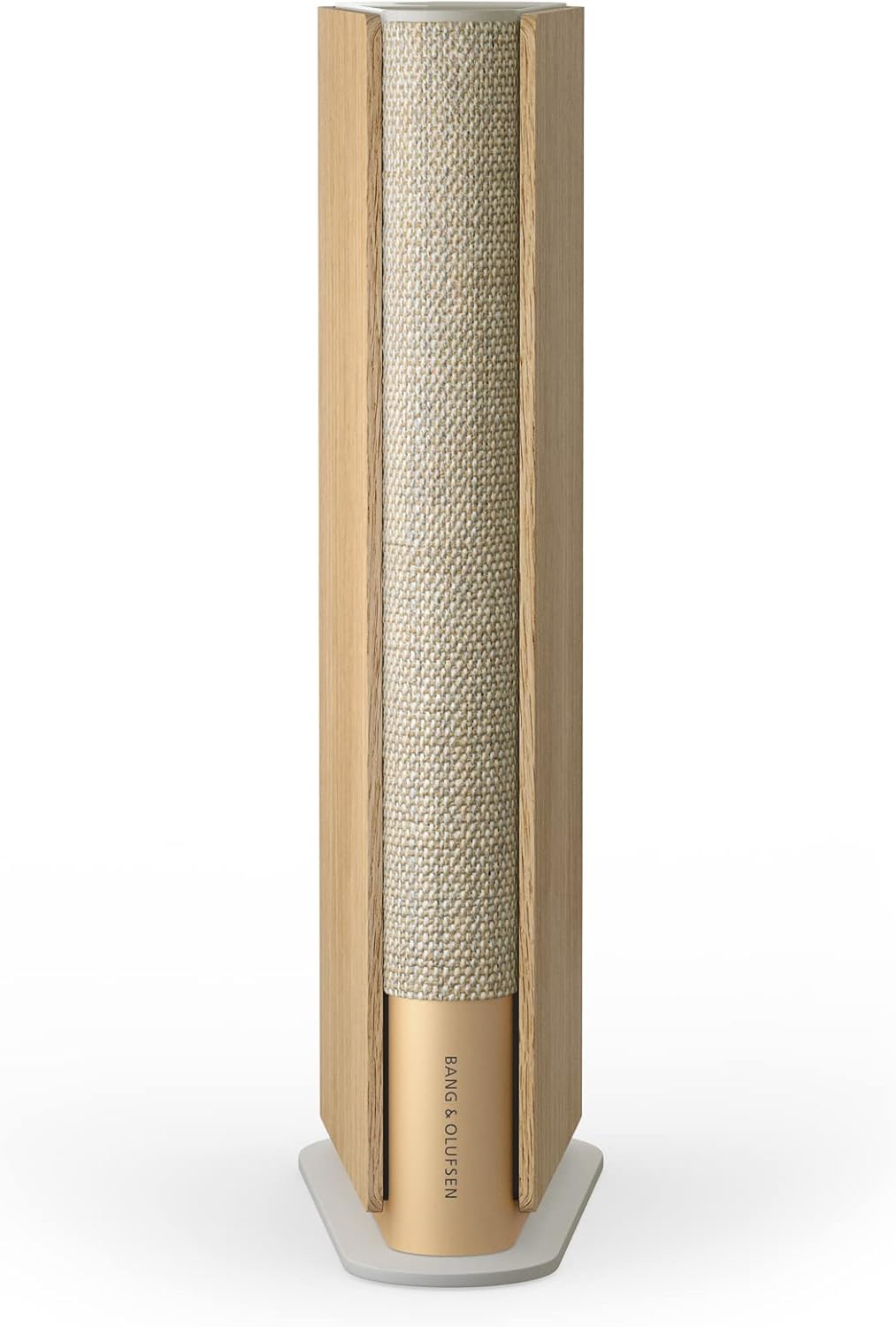 Bang & Olufsen Beosound Emerge Bookshelf Wi-Fi Speaker, Gold Tone/Light Oak-1