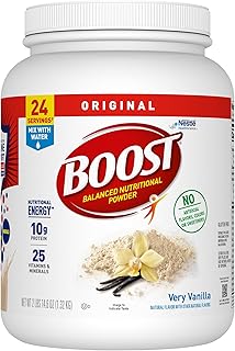 BOOST Original Balanced Nutritional Powder Drink Mix with 10g Protein and 25 Vitamins & Minerals, Very Vanilla, 14.6 Ounce, 2 lb