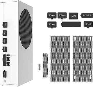 ECHZOVE Dust Plugs Compatible with Xbox Series S, Dust Filter Kit Compatible with Xbox Series S, Include 7 Silicone Series S Dust Protector and 4 PVC Series S Mesh Filter Covers