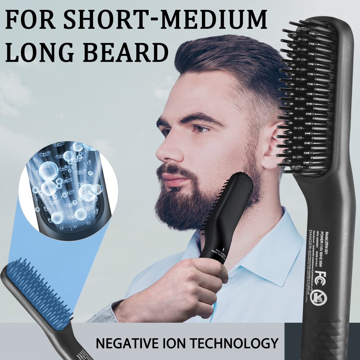 Beard Kit,Beard Grooming Kit,w/Beard Straightener,Beard Oil,Beard Balm,Beard Comb,Beard Scissor,Razor & Brush Stands,Bag,E-Book,Beard Care Christmas Dad Gifts for Men Him Father-3