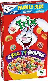 Trix Fruity Breakfast Cereal, 6 Fruity Shapes, Whole Grain, Family Size, 16.1 OZ