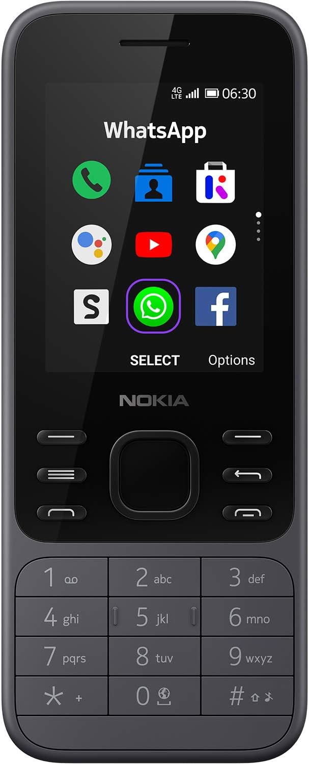 Nokia 6300 4G | Unlocked | International | WiFi Hotspot | Social Apps | Google Maps and Assistant | Light Charcoal-0