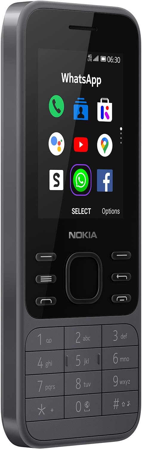 Nokia 6300 4G | Unlocked | International | WiFi Hotspot | Social Apps | Google Maps and Assistant | Light Charcoal-7