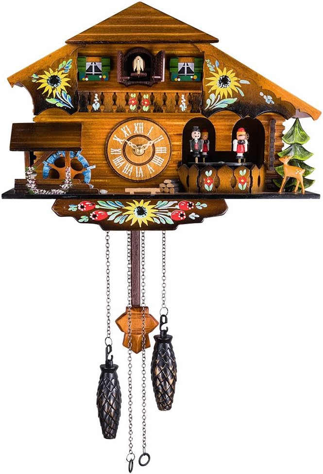 Kintrot Cuckoo Clock Pendulum Quartz Wall Clock Black Forest House Home Decor-0