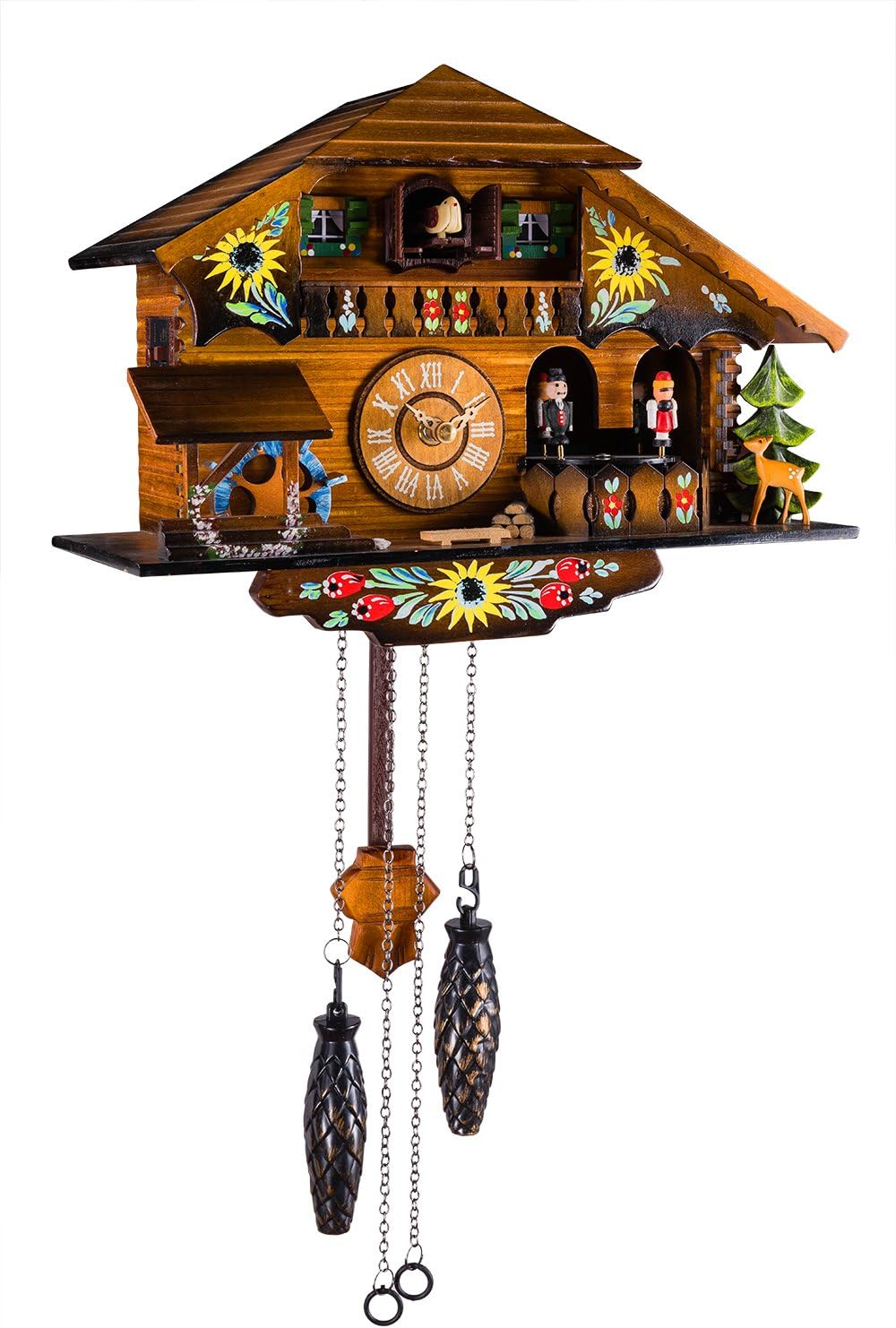 Kintrot Cuckoo Clock Pendulum Quartz Wall Clock Black Forest House Home Decor-1