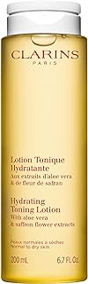 Clarins Hydrating Toning Lotion | Cleanses, Tones, Hydrates and Balances Skin's Microbiota |Plant-Based Ingredients, Including Aloe Vera | Alcohol-Free | Normal to Dry Skin Types