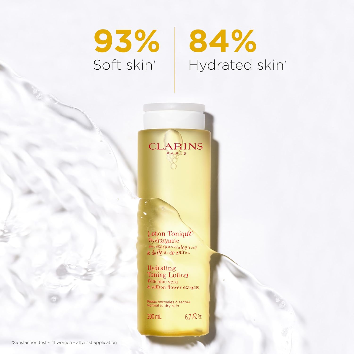 Clarins Hydrating Toning Lotion | Cleanses, Tones, Hydrates and Balances Skin's Microbiota |Plant-Based Ingredients, Including Aloe Vera | Alcohol-Free | Normal to Dry Skin Types-1